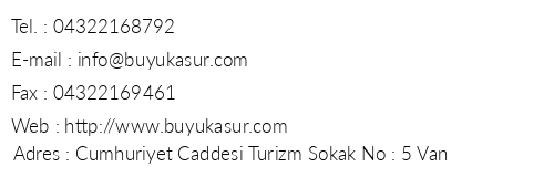 Byk Asur Otel telefon numaralar, faks, e-mail, posta adresi ve iletiim bilgileri